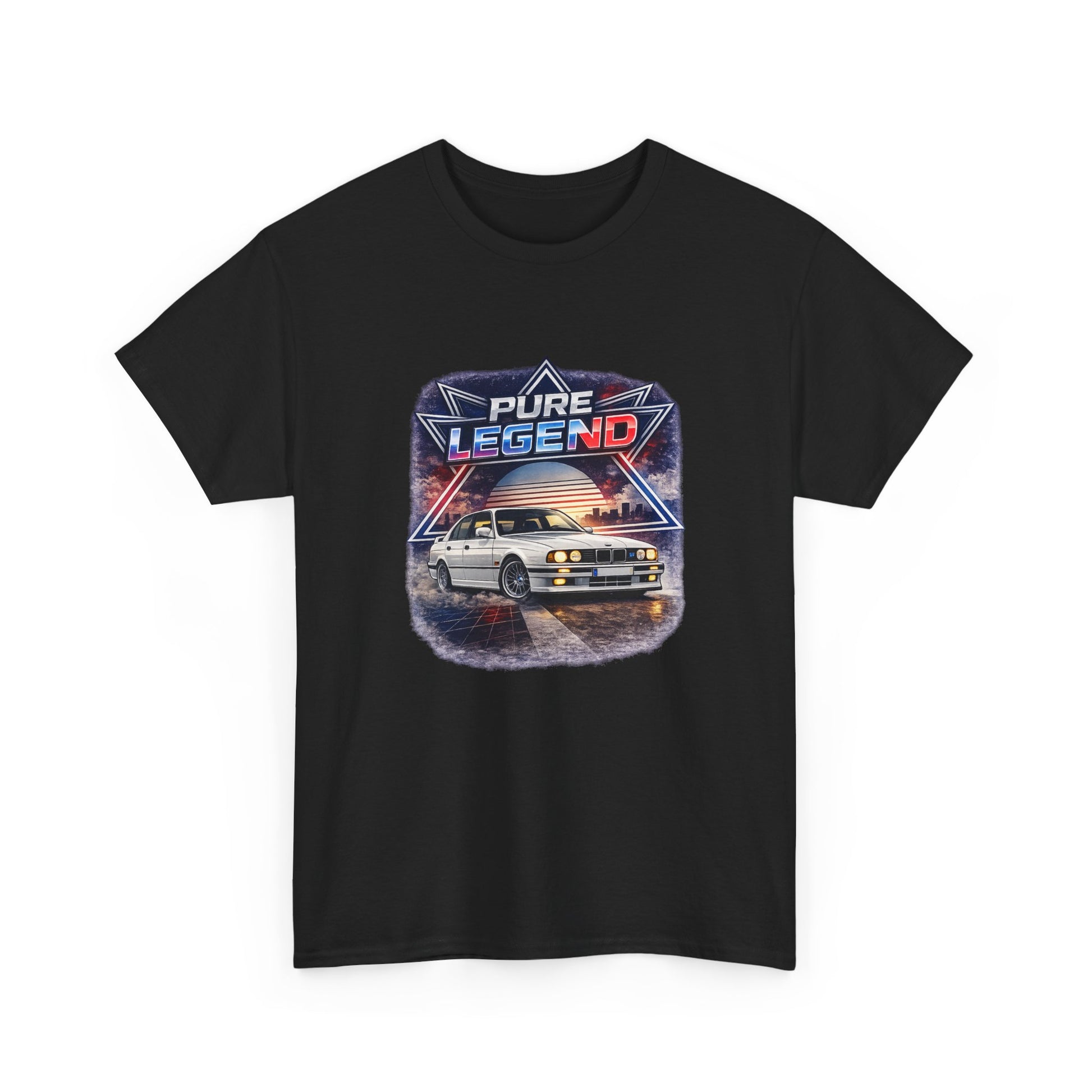 Černé tričko s vintage motivem bílého BMW E34