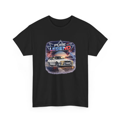 Černé tričko s vintage motivem bílého BMW E34