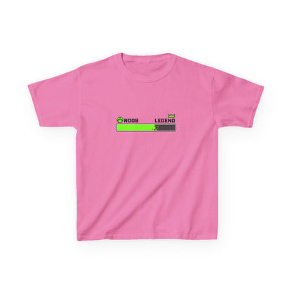 Růžové tričko s herním potiskem Noob to Legend