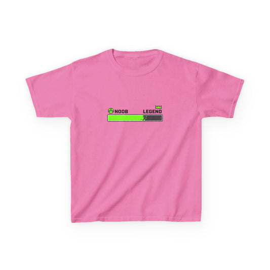 Růžové tričko s herním potiskem Noob to Legend