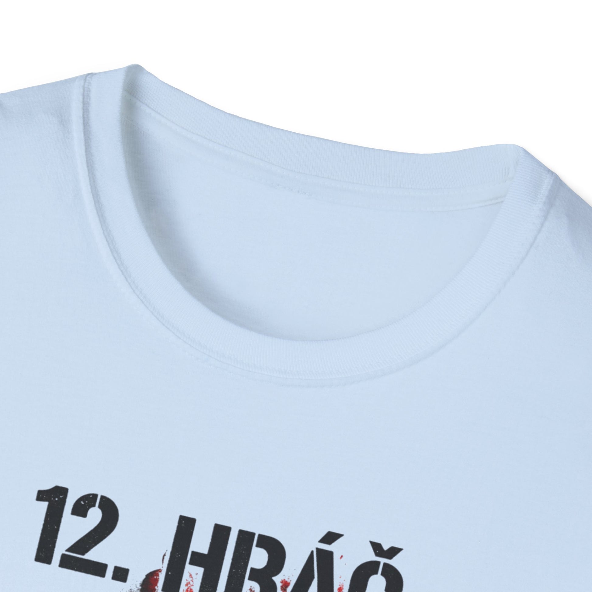 Bílé tričko s potiskem 12. HRÁČ s krvavými skvrnami