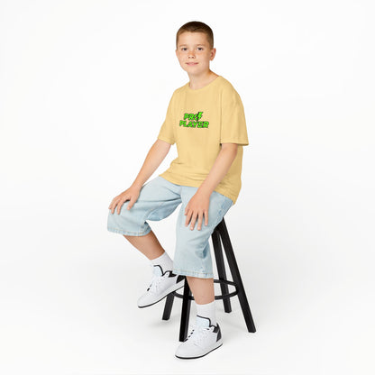 Dětské žluté tričko s potiskem PRO PLAYER a bleskem