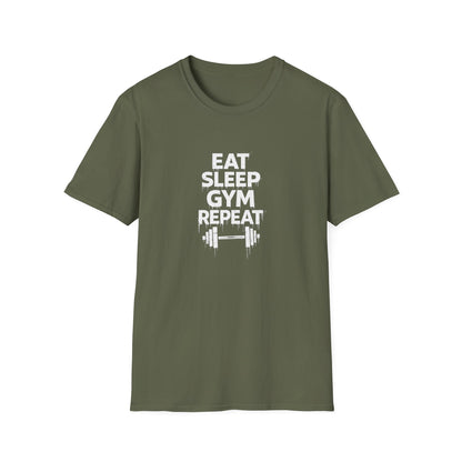 Eat sleep gym — tričko v barvě Sport Grey