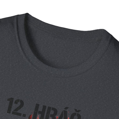 Tmavě šedé tričko s nápisem 12. hráč