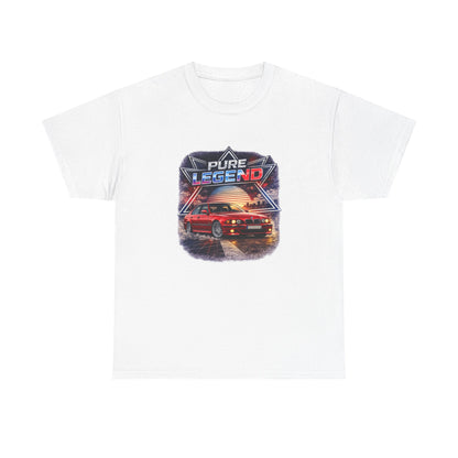 Bílé tričko s retro potiskem červeného BMW E30