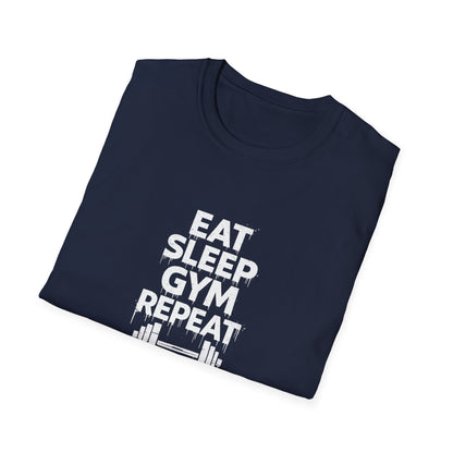 Eat sleep gym — tričko v barvě Tropical Blue