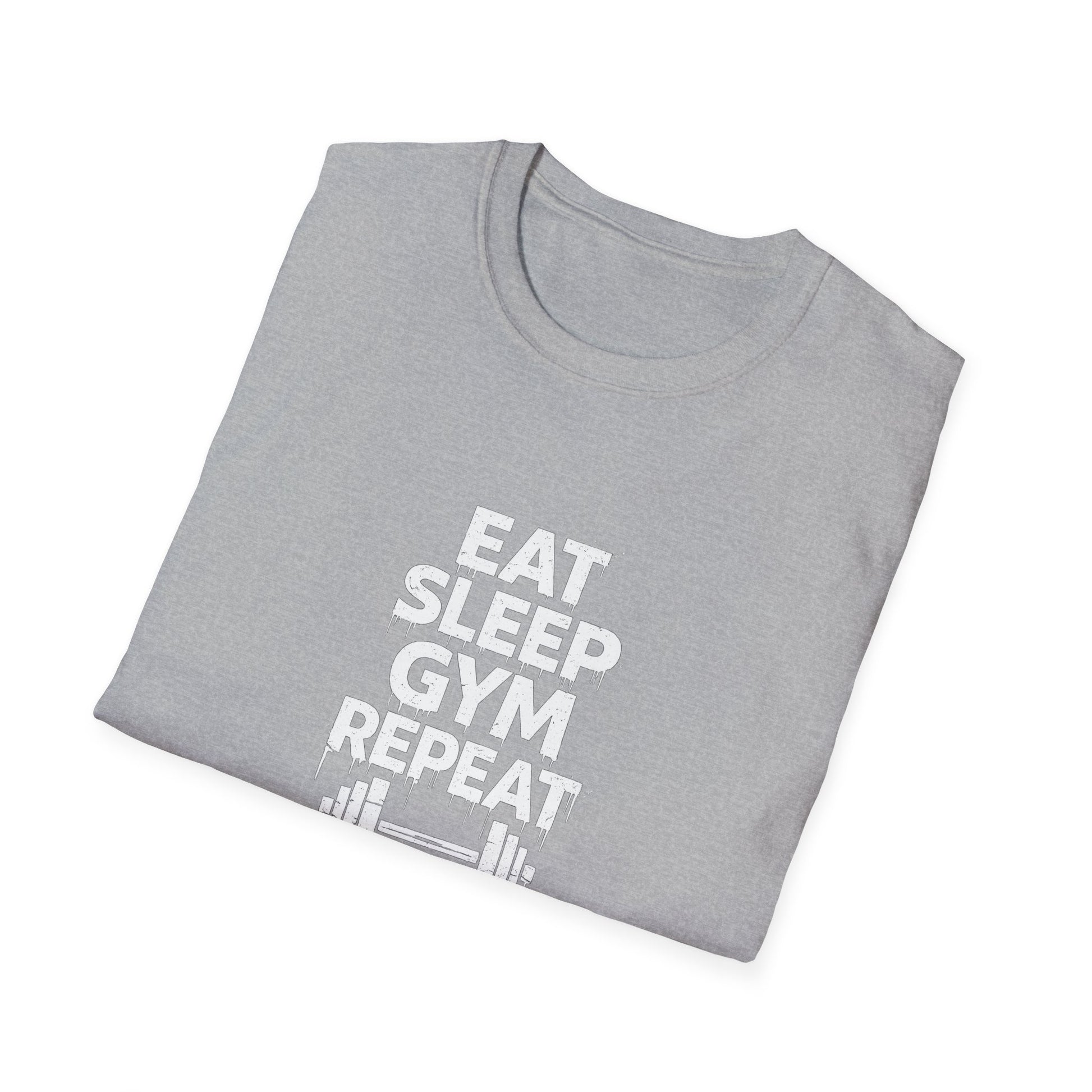 Eat sleep gym — tričko v barvě Dark Heather