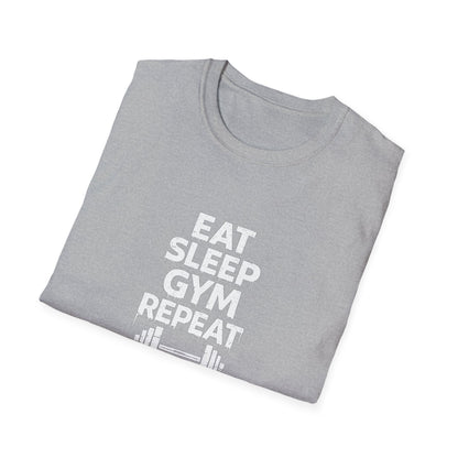 Eat sleep gym — tričko v barvě Dark Heather