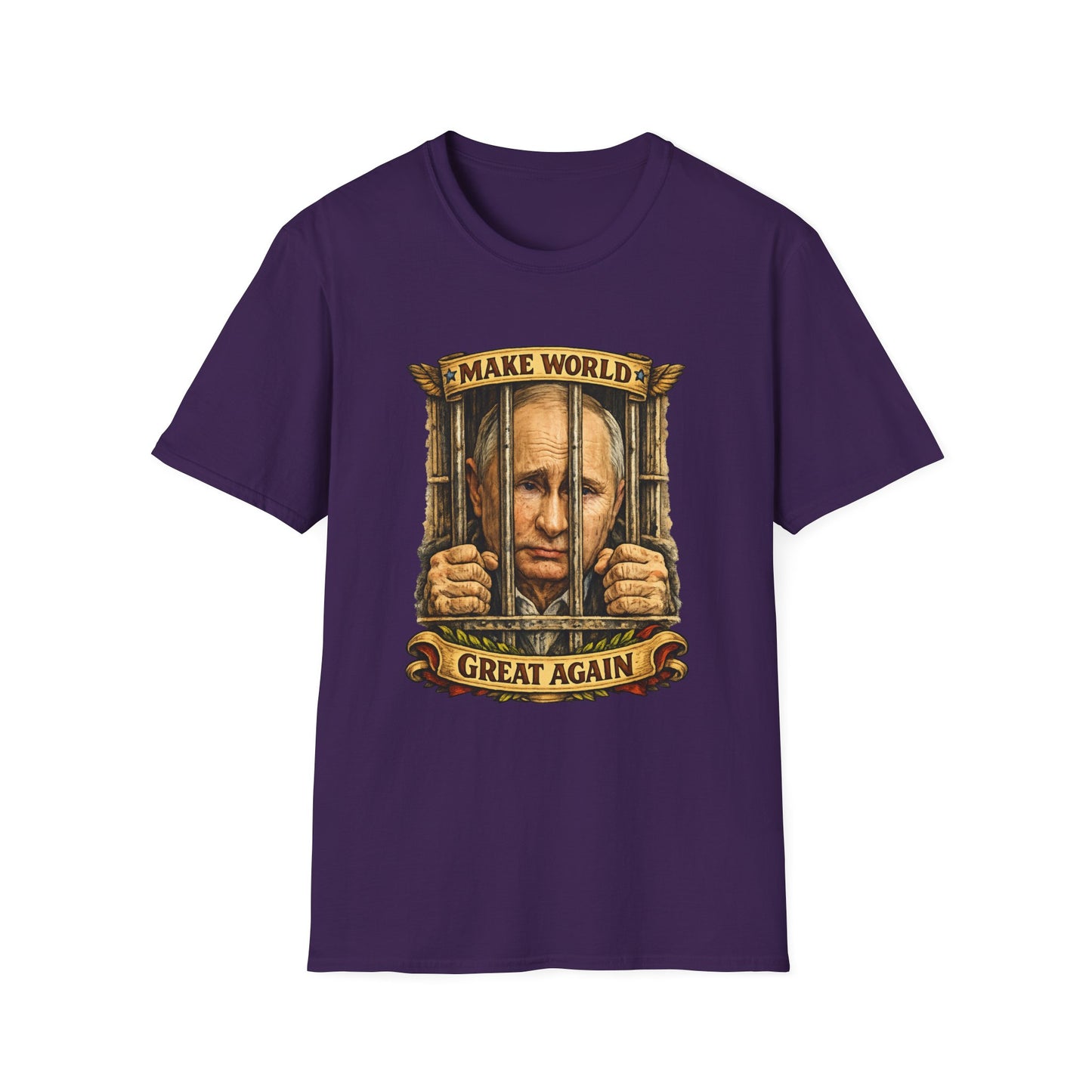 Make world great again — tričko v barvě Dark Heather Grey