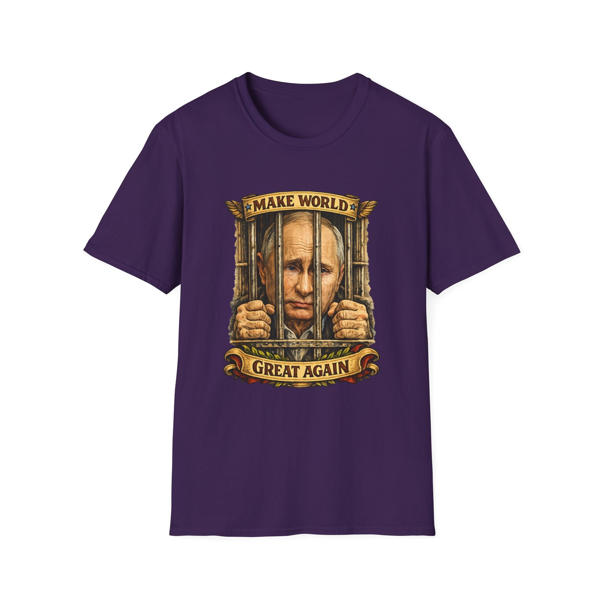 Make world great again — tričko v barvě Dark Heather Grey