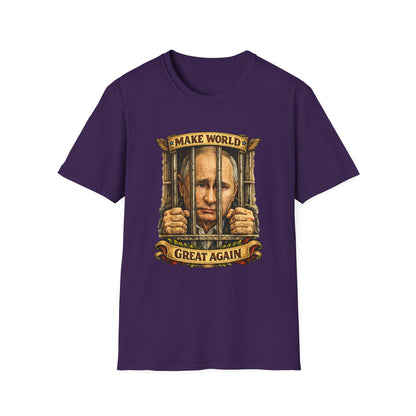 Make world great again — tričko v barvě Dark Heather Grey
