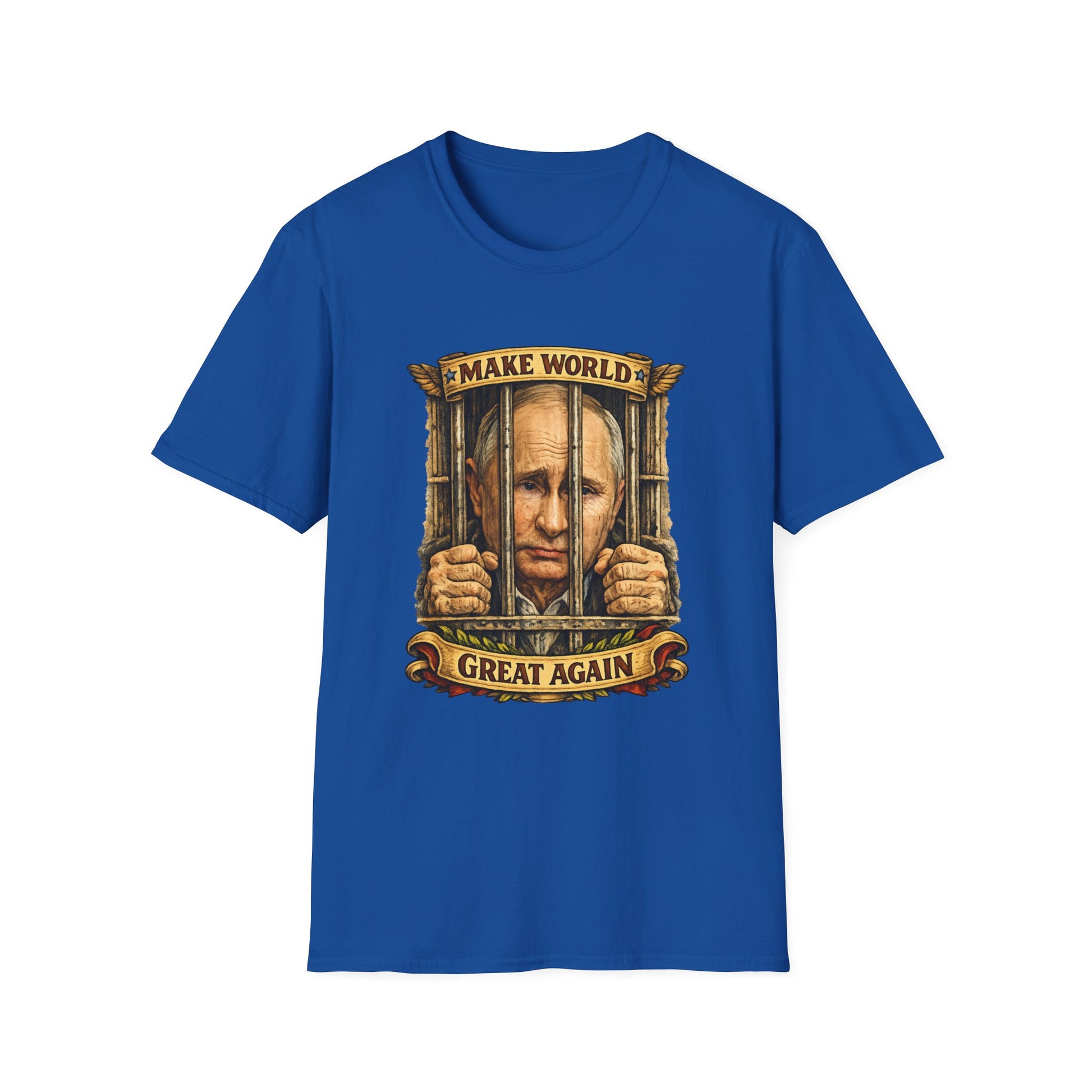 Make world great again — tričko v barvě Natural