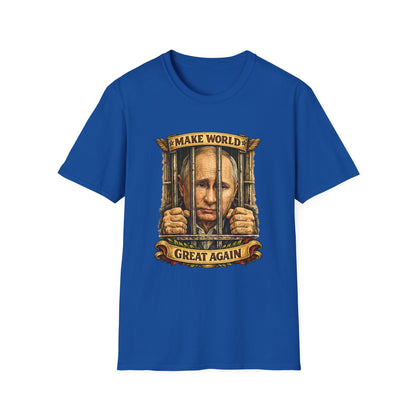 Make world great again — tričko v barvě Natural