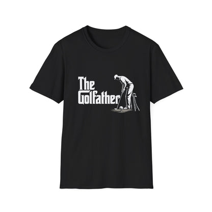 Černé tričko s nápisem The Golfather ve stylu filmu Kmotr