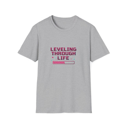 Leveling through life — tričko v barvě Black