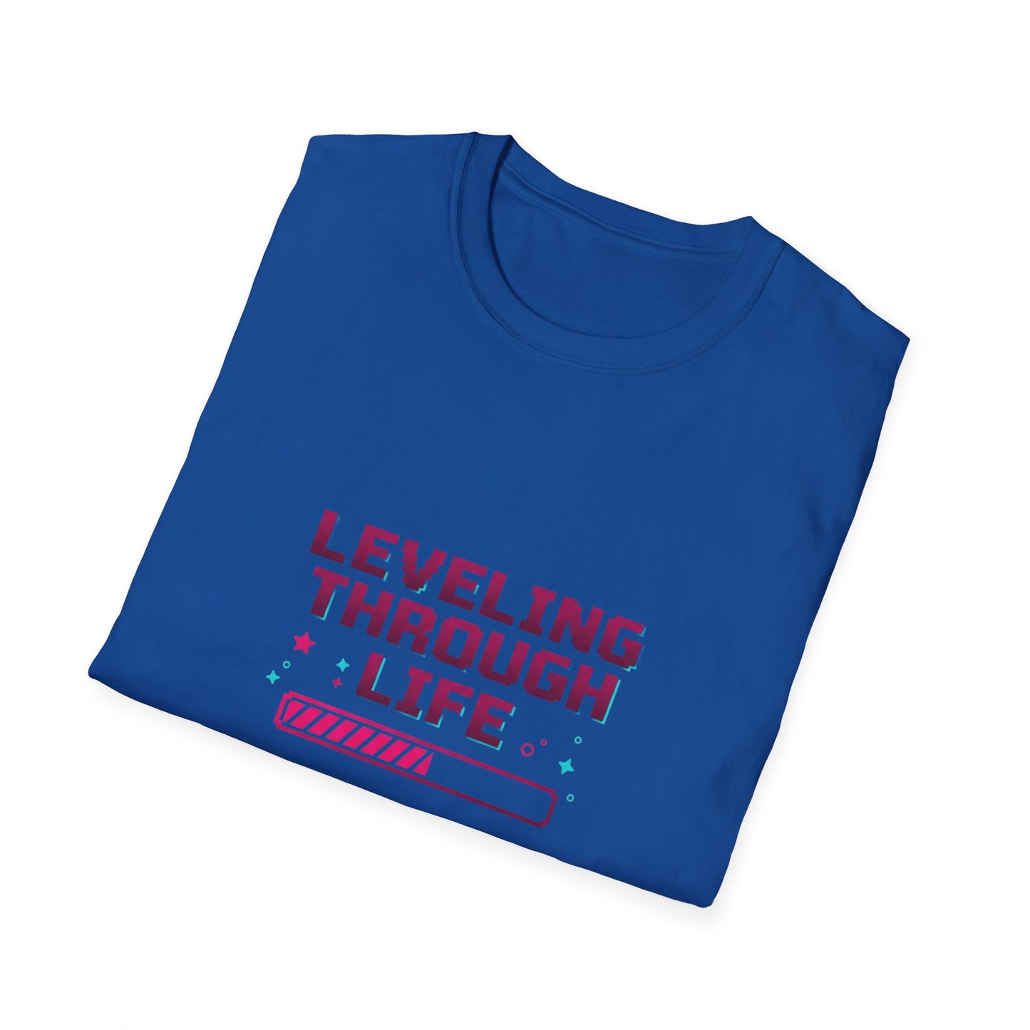 Leveling through life — tričko v barvě Tropical Blue