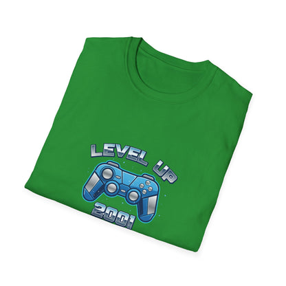 Zelené tričko s herním ovladačem a nápisem LEVEL UP