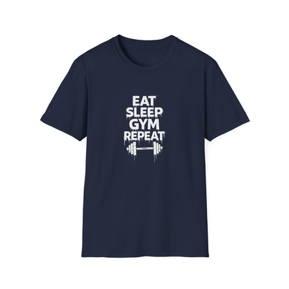 Eat sleep gym — tričko v barvě Tropical Blue