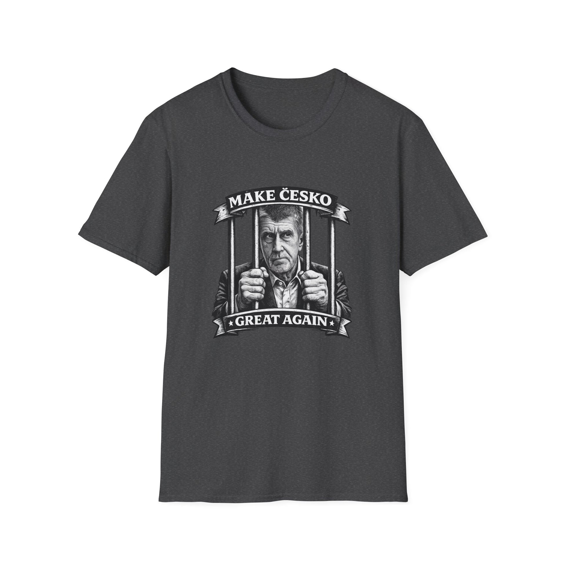 Make česko great again — tričko v barvě Dark Heather