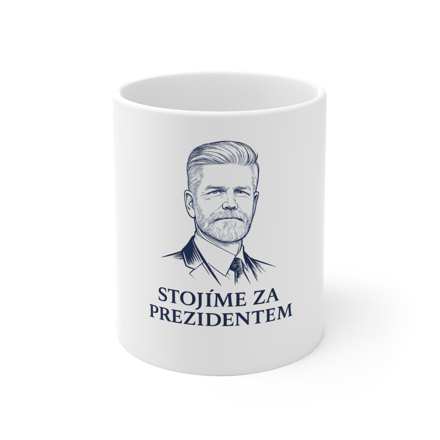 stojime za prezidentem hrnek