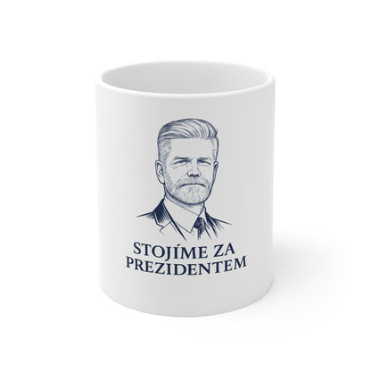 stojime za prezidentem hrnek