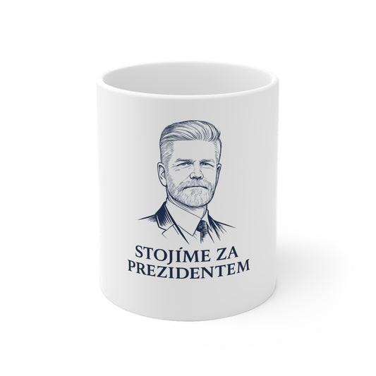 stojime za prezidentem hrnek